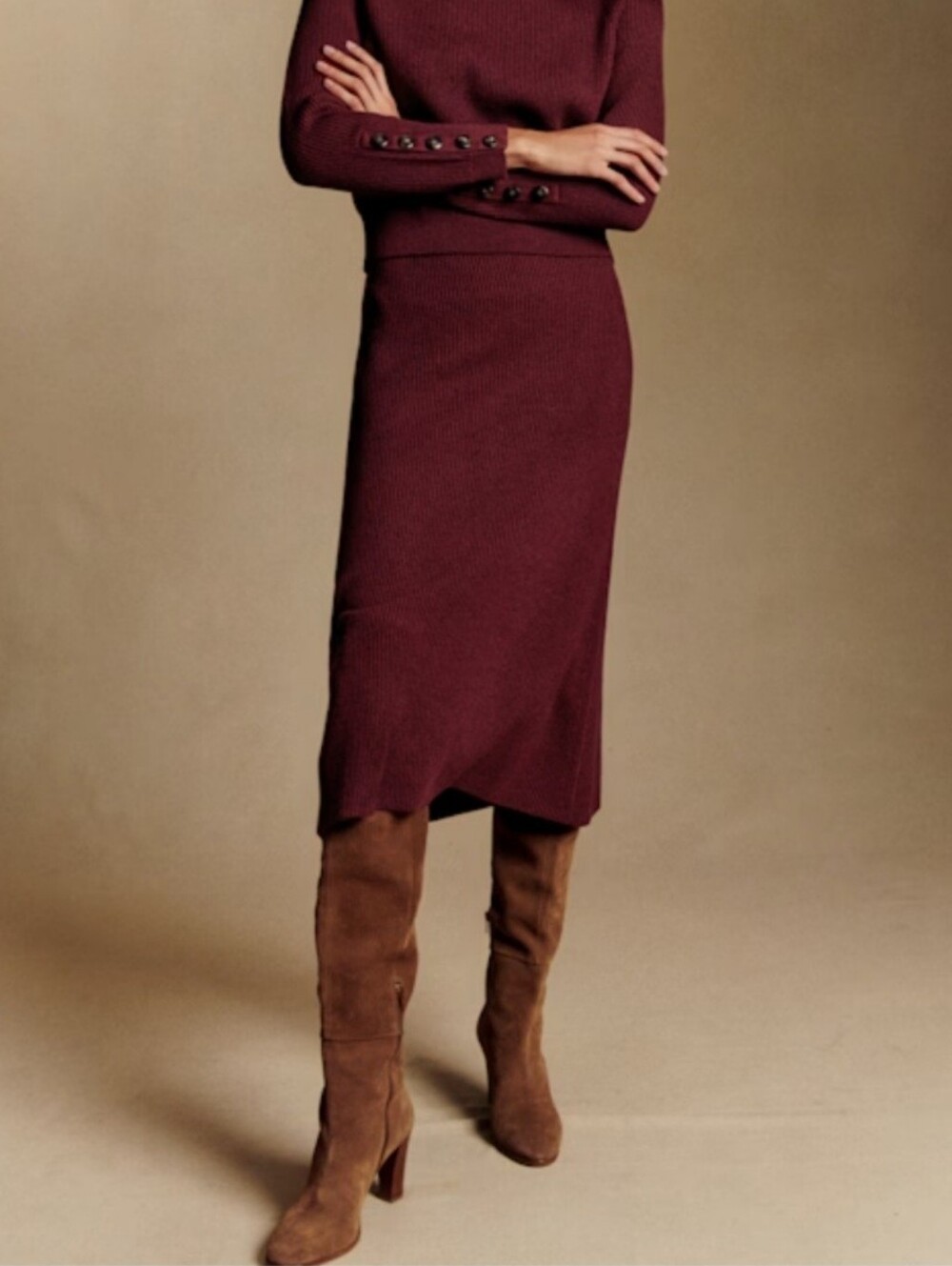 Sezane Naelle Burgundy